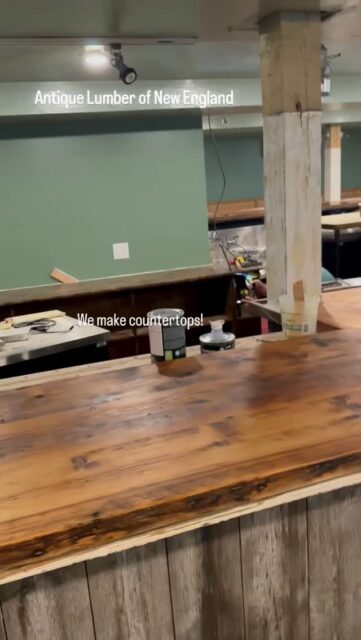 We make countertops for restaurants and homes! This one live on #nantucket. #reclaimedwood #reclaimed #reclaimedcountertops #countertops
